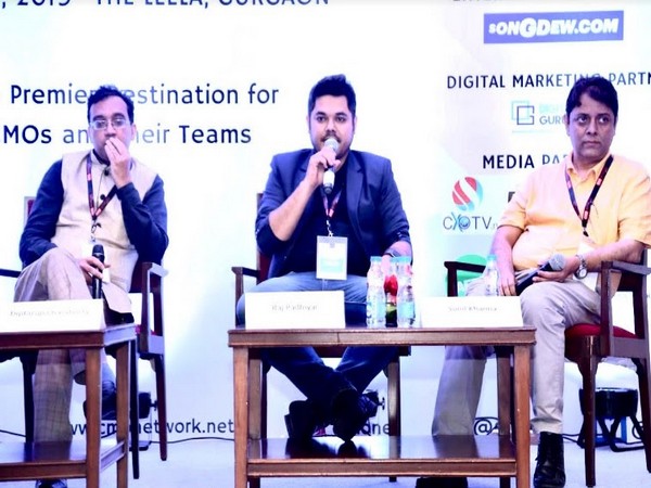 Dr Raj Padhiyar - Founder & CEO, Digital Gurukul interacting with media