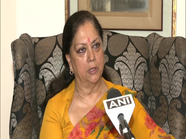 Former Chief Minister of Rajasthan Vasundhara Raje (Photo/ANI) 