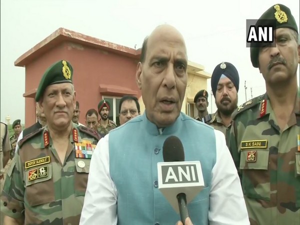 Defence Minister Rajnath Singh speaking to ANI in Pokhran, Rajasthan on Friday.