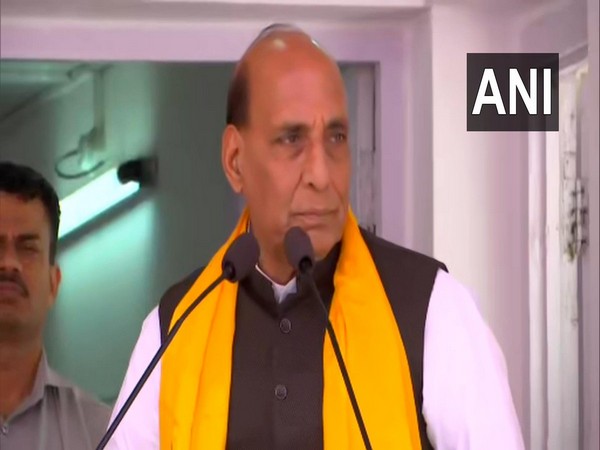 Defence Minister Rajnath Singh speaking at an event in Leh on Thursday 