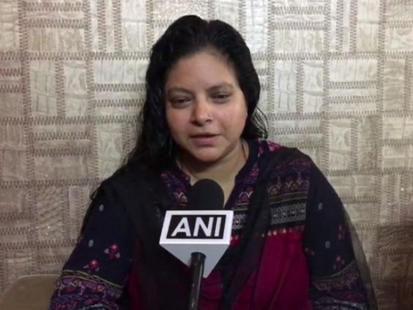 Rajni Singh, wife of late Inspector Subodh Kumar Singh, speaking to ANI on Friday. Photo/ANI