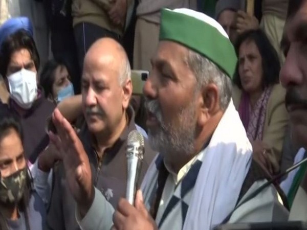 Bharatiya Kisan Union spokesperson Rakesh Tikait at Ghazipur border.