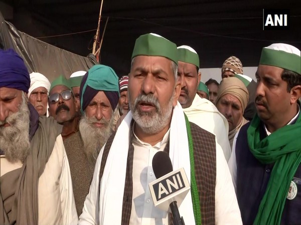 Rakesh Tikait, spokesperson of Bhartiya Kisan Union speaking to ANI in Ghaziabad on Wednesday. (Photo/ANI)