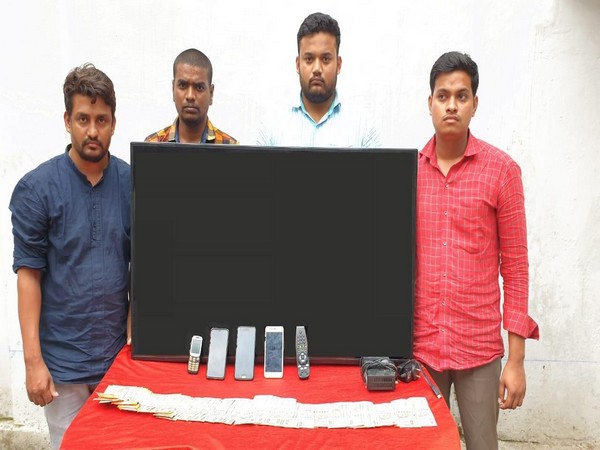 Four persons arrested in cricket betting case in Hyderabad on Saturday. Photo/ANI 