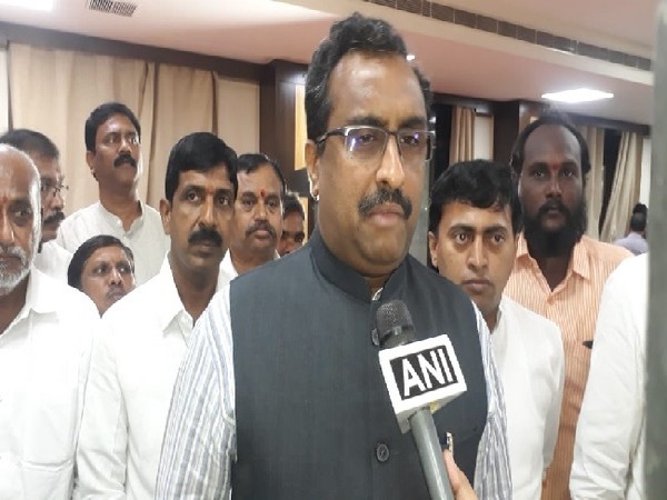 BJP National General Secretary, Ram Madhav speaking to ANI in Hyderabad, Telangana on Saturday. Photo/ANI