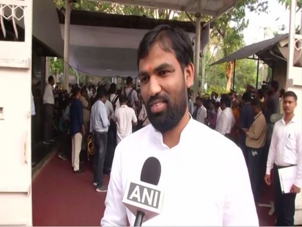 BJP MLA Ram Satpute speaking to ANI in Mumbai on Wednesday. Photo/ANI
