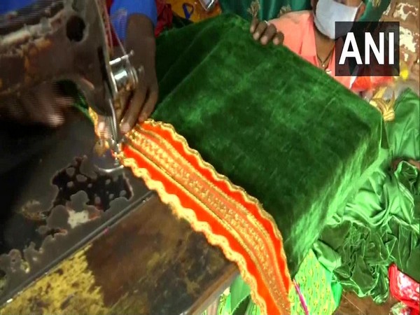 The clothes of Ram Lalla being prepared for the August 5 event in Ayodhya. (Photo/ANI) 