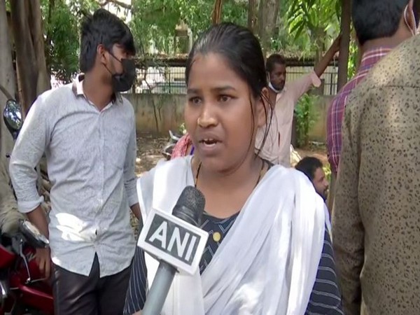 Nagaraj's sister Ramadevi on Thursday. (ANI/photo)