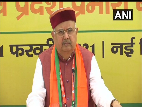 BJP vice president Raman Singh during a press conference in New Delhi on Sunday. (Photo/ANI)