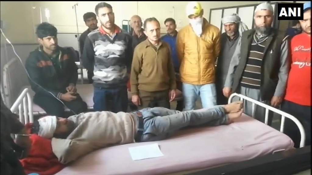 An injured person being treated at a hospital in Ramban. Photo/ANI