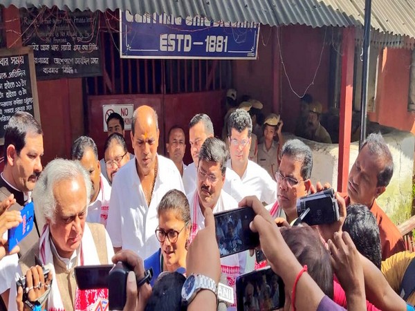 Congress leaders at Silchar Central Jail (Photo courtesy: Ripun Bora)