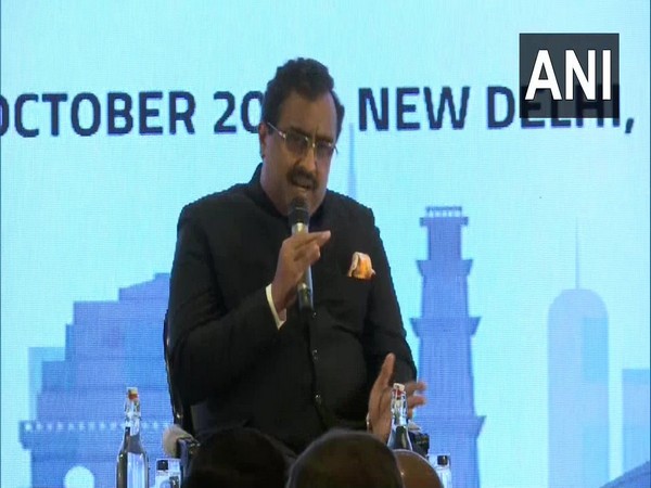 BJP national general secretary Ram Madhav speaking at an event in New Delhi.