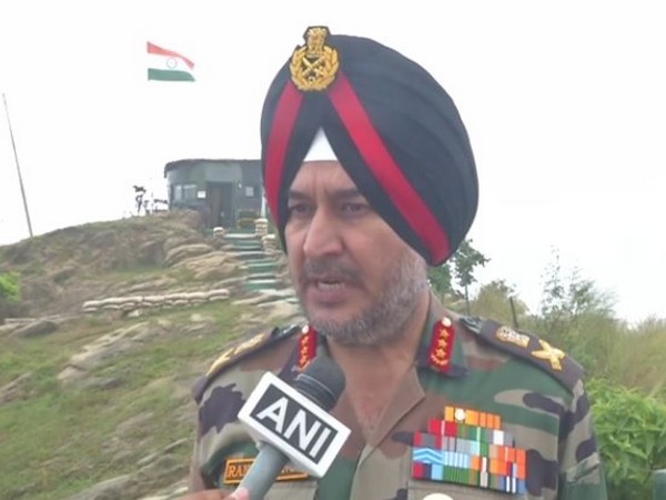 Northern Army Commander Lt General Ranbir Singh talking to ANI at Rajouri on Saturday