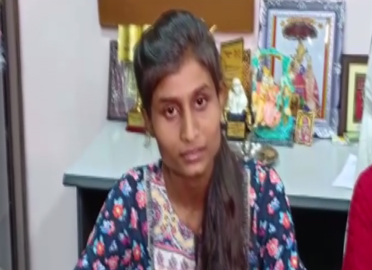 Richa Bharati talking to media persons in Ranchi on Wednesday. Photo/ANI