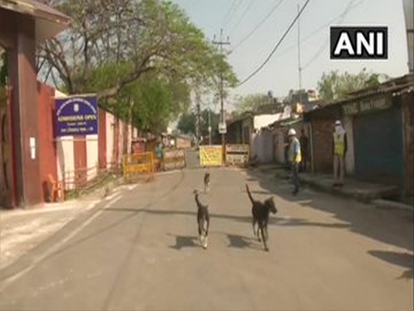 Police barricading done at Hindpiri, Ranchi on Sunday [Photo/ANI]