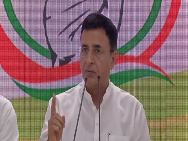 Congress leader Randeep Singh Surjewala speaking at a press conference in New Delhi on August 1. Photo/ANI