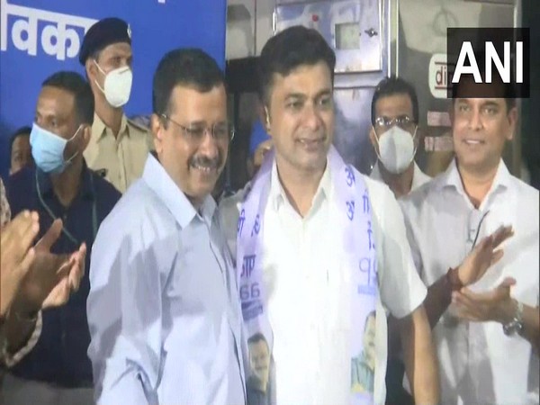 Vishwajit K Rane and Arvind Kejriwal (Photo/ANI)