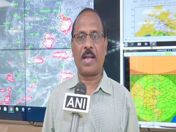  Meteorologist at Hyderabad IMD, Raja Rao speaking to ANI on Wednesday. Photo/ANI