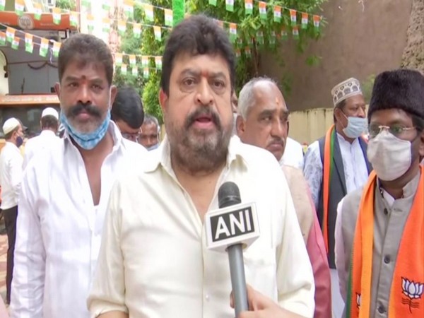 BJP member of Telangana Legislative Council N. Ramachander Rao while speaking to ANI. (Photo/ANI) 