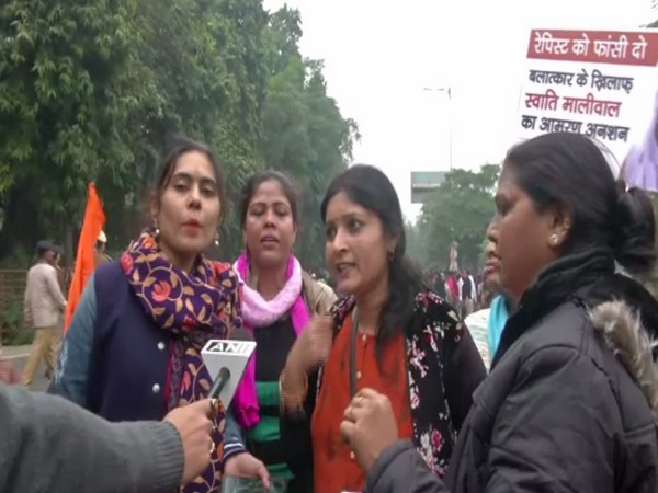 Visual from protest march in New Delhi. 