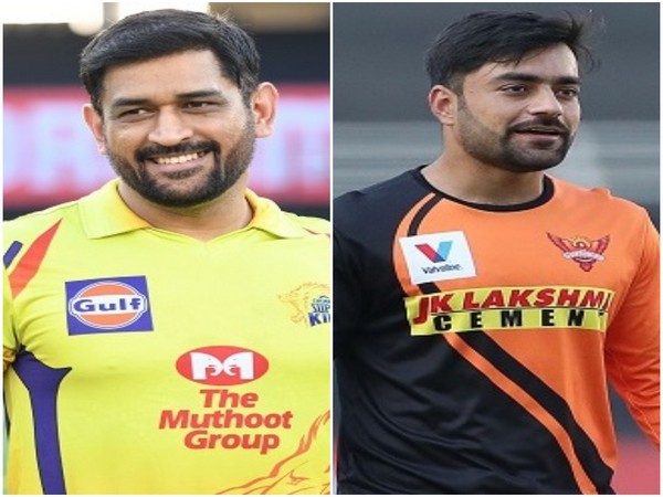 CSK skipper MS Dhoni and SRH spinner Rashid Khan (Image: BCCI/IPL)