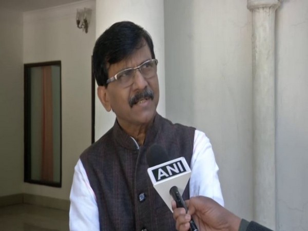 Sanjay Raut speaking to ANI in New Delhi on Monday. Photo/ANI