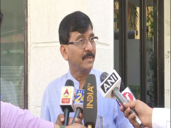 Shiv Sena leader Sanjay Raut speaking to reporters in Mumbai on Wednesday. Photo/ANI