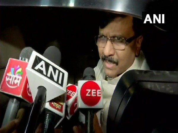 Shiv Sena leader Sanjay Raut speaking to media in Mumbai on Sunday
