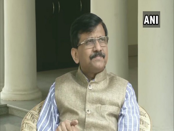 Shiv Sena leader Sanjay Raut talking to ANI in New Delhi on Wednesday 