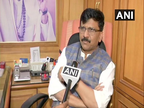 Shiv Sena leader Sanjay Raut talking to ANI in Mumbai on Tuesday.