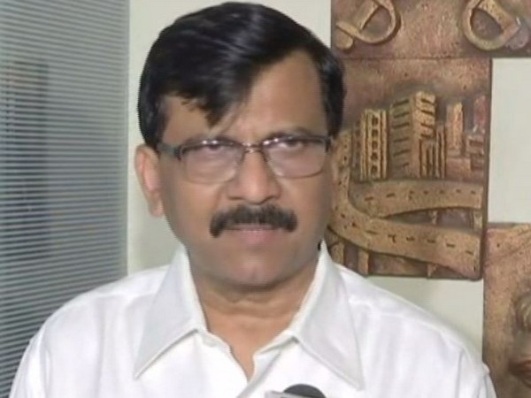 Shiv Sena leader Sanjay Raut talking to ANI in Mumbai on Thursday