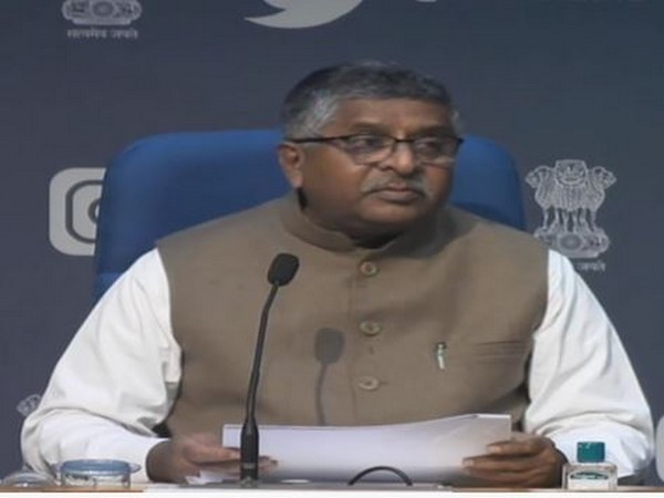 Union Minister Ravi Shankar Prasad during a press briefing in New Delhi on Wednesday. (Photo/ANI)