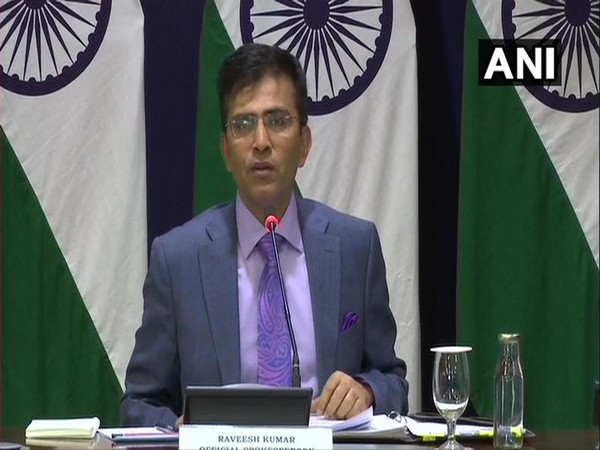 External Affairs Ministry spokesperson Raveesh Kumar speaking at a press briefing in New Delhi on Thursday. Photo/ANI