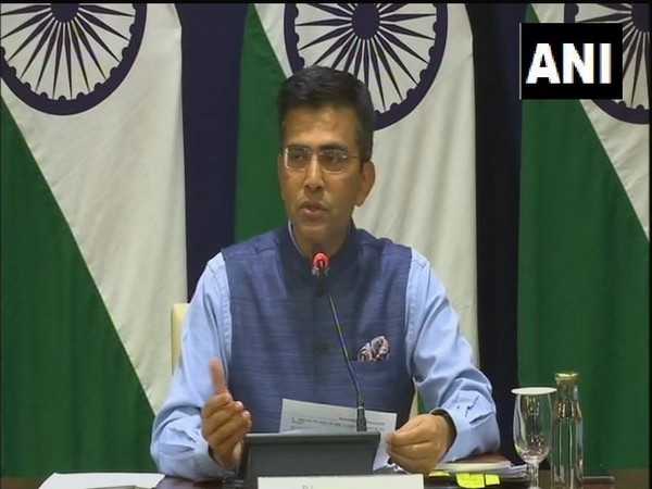 External Affairs Ministry spokesperson Raveesh Kumar speaking to media in New Delhi on Thursday.