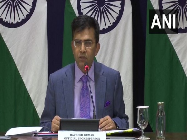 External Affairs Ministry spokesperson Raveesh Kumar speaking at a press briefing in New Delhi on Thursday. Photo/ANI