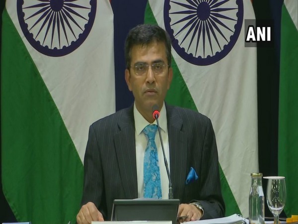 External Affairs Ministry spokesperson Raveesh Kumar addressing media in New Delhi on Thursday