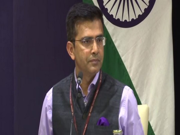 External Affairs Ministry spokesperson Raveesh Kumar speaking at a press briefing in New Delhi on Thursday. Photo/ANI