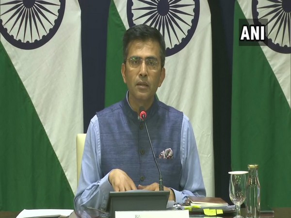 External Affairs Ministry spokesperson Raveesh Kumar at a press briefing in New Delhi on Thursday.
