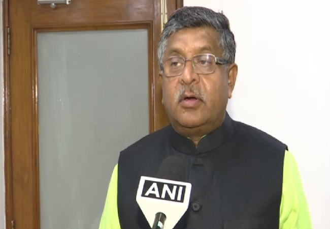 Union Minister Ravi Shankar Prasad speaking to ANI on Wednesday.