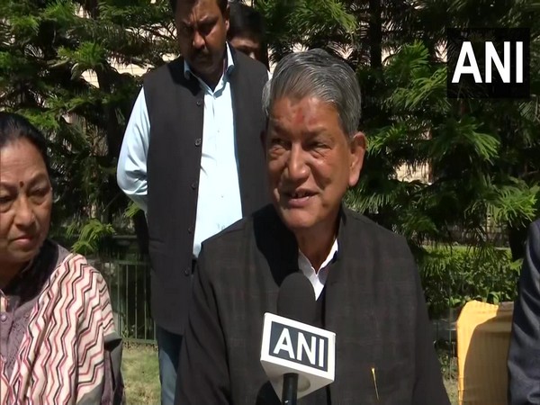 Congress leader Harish Rawat in Dehradun. (ANI)