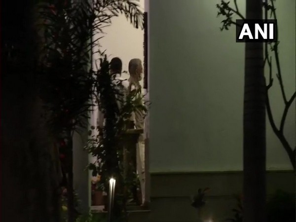 Uttarakhand Chief Minister Trivendra Singh at BJP president JP Nadda residence. (Photo/ANI)