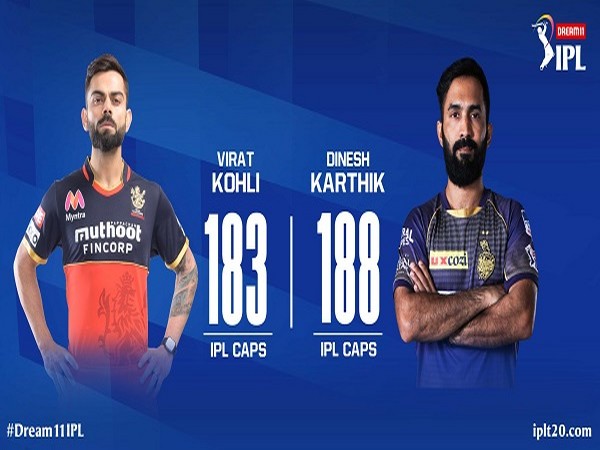 RCB captain Virat Kohli  and KKR skipper Dinesh Karthik(Image: Indian Premier League's Twitter )