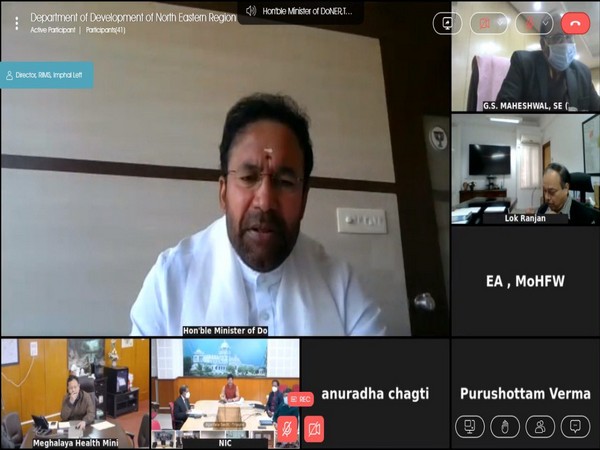 G Kishan Reddy holds review meeting over COVID-19 situation in northeastern states (Image courtesy: Twitter/ @kishanreddybjp)