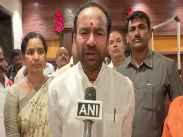 Union Minister of State for Home Affairs G Kishan Reddy talking to ANI on Thursday. Photo/ANI