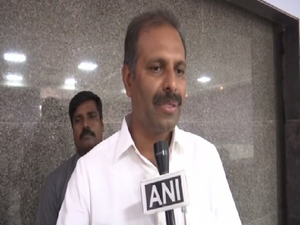 YSRCP leader Gadikota Srikanth Reddy speaking to ANI in Amaravati, Andhra Pradesh on July 4. Photo/ANI