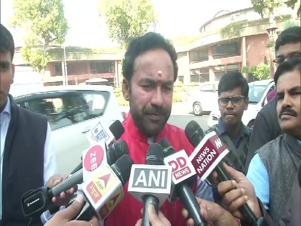 MoS for Home G Kishan Reddy speaking to media persons in New Delhi on Monday. Photo/ANI