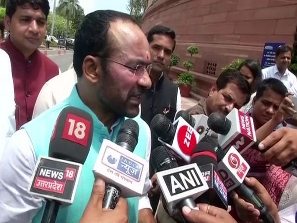 Minister of State for Home Affairs G Kishan Reddy speaking to reporters on Wednesday in New Delhi. Photo/ANI 