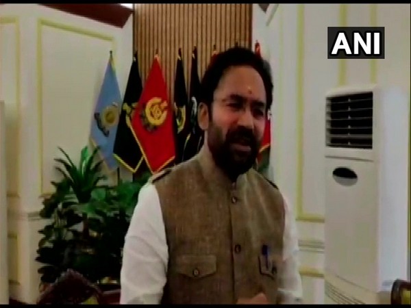 MoS for Home Affairs G Kishan Reddy speaking to media persons in New Delhi on Thursday. (Photo/ANI)