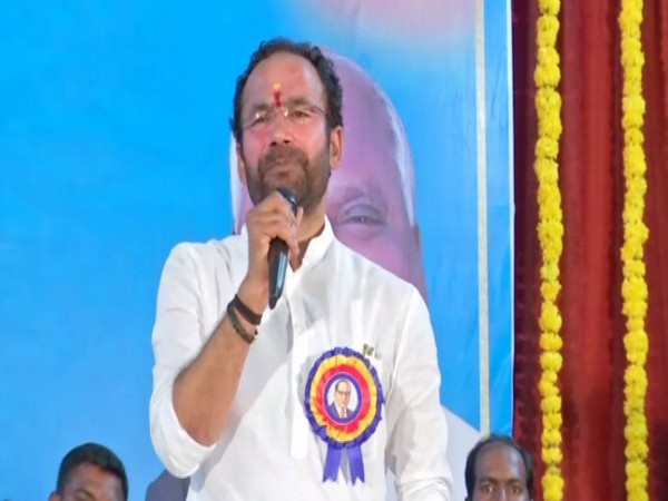 MoS for Home Affairs, G Kishan Reddy speaking during the event in Hyderabad, Telangana on Sunday. Photo/ANI