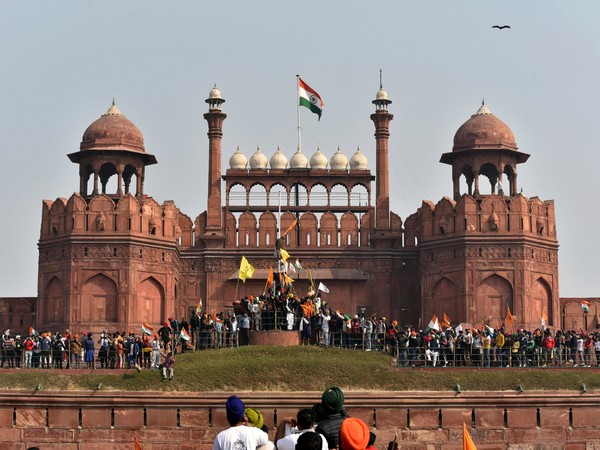 Photo of Red Fort in New Delhi on January 26, 2021. (Photo/ANI)